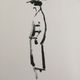 Chanel: fashion illustration representing the silhouette of Coco Chanel by Karl Lagerfeld