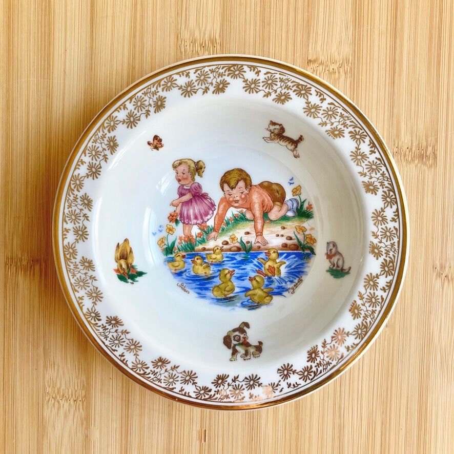 Baby plate Limoges Vintage