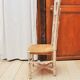 Chair provençale of nanny, mulched, white patina