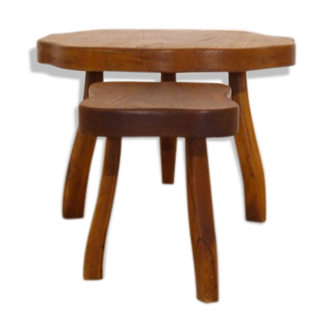 Set de tables basses tripode design brutalist