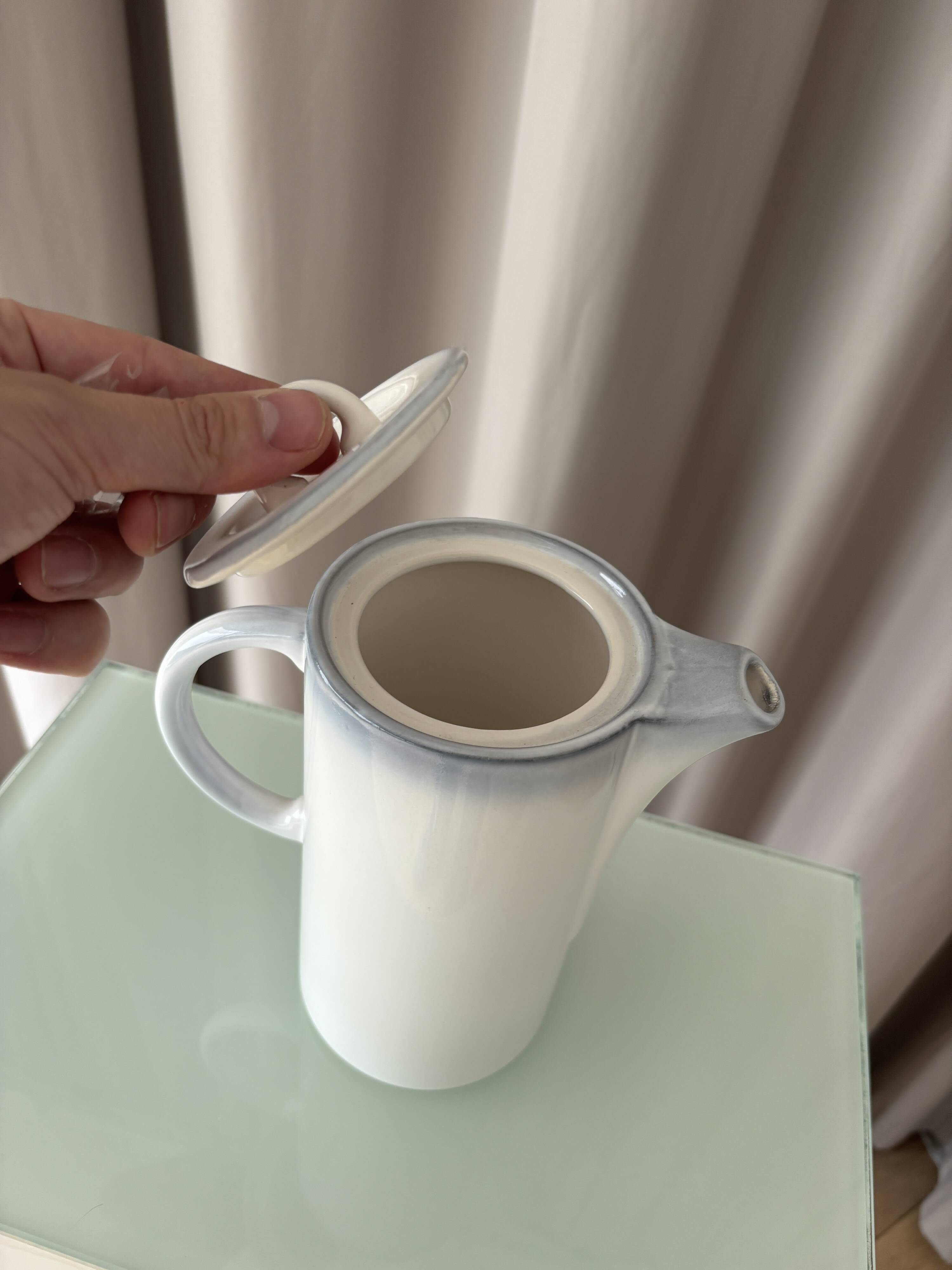Cafetière / théière vintage Salins-les-Bains – céramique française