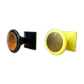 Pair of two-tone Bakelite wall hook