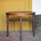 Vintage table, wooden table, two-tier table, living room table, side table.