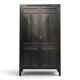 Renovated black Art Deco Parisian wardrobe