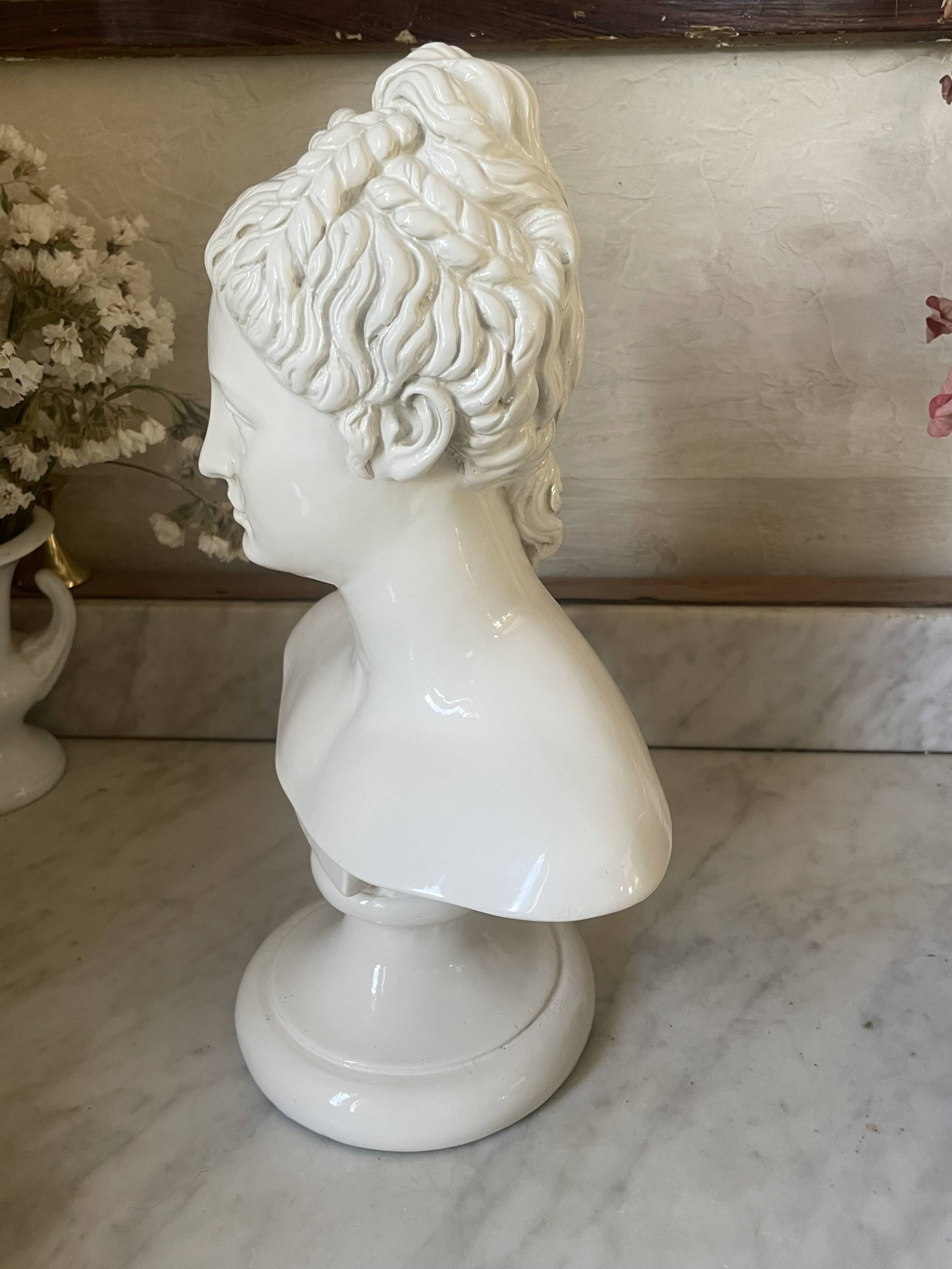 Bust of Proserpine vintage neoclassical sculpture