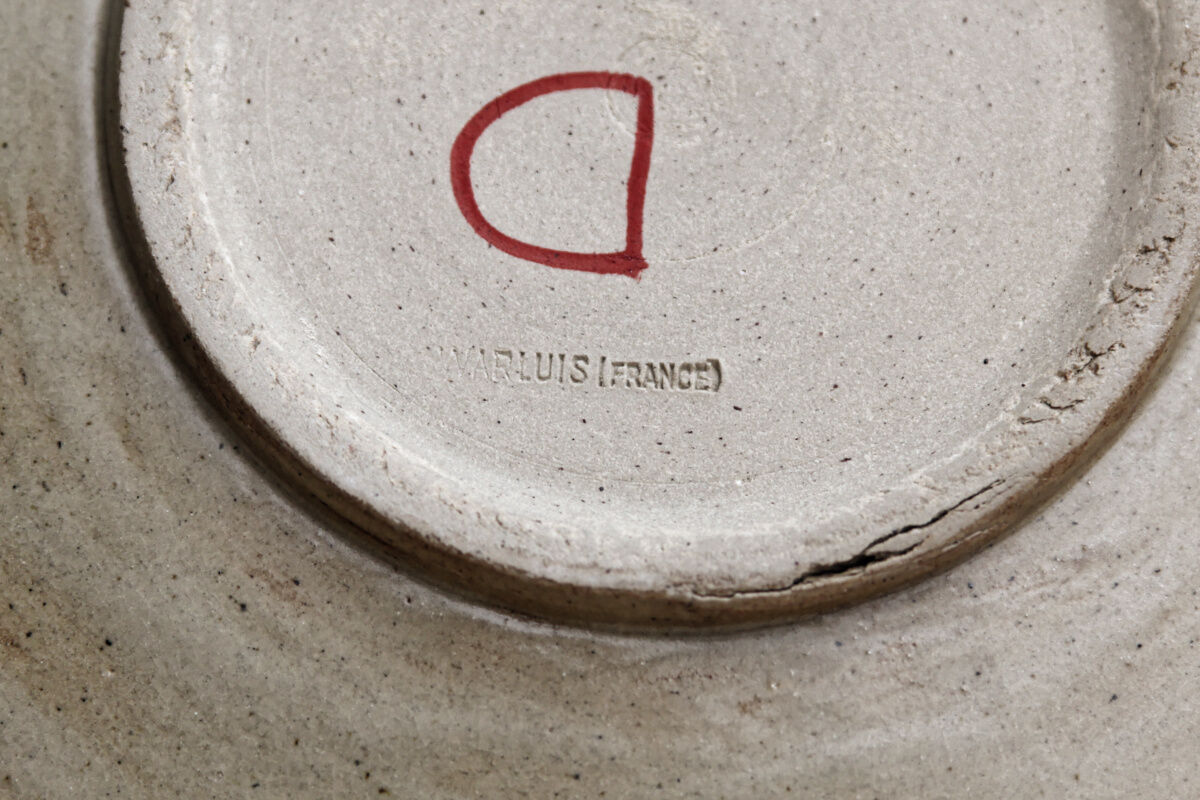 Plate in earthenware - rooster- Warluis France