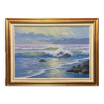 Tableau HST Marine "Wave Effect" by Roig with frame (+ certificate)