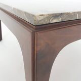 Mid-century fossil stone coffee table