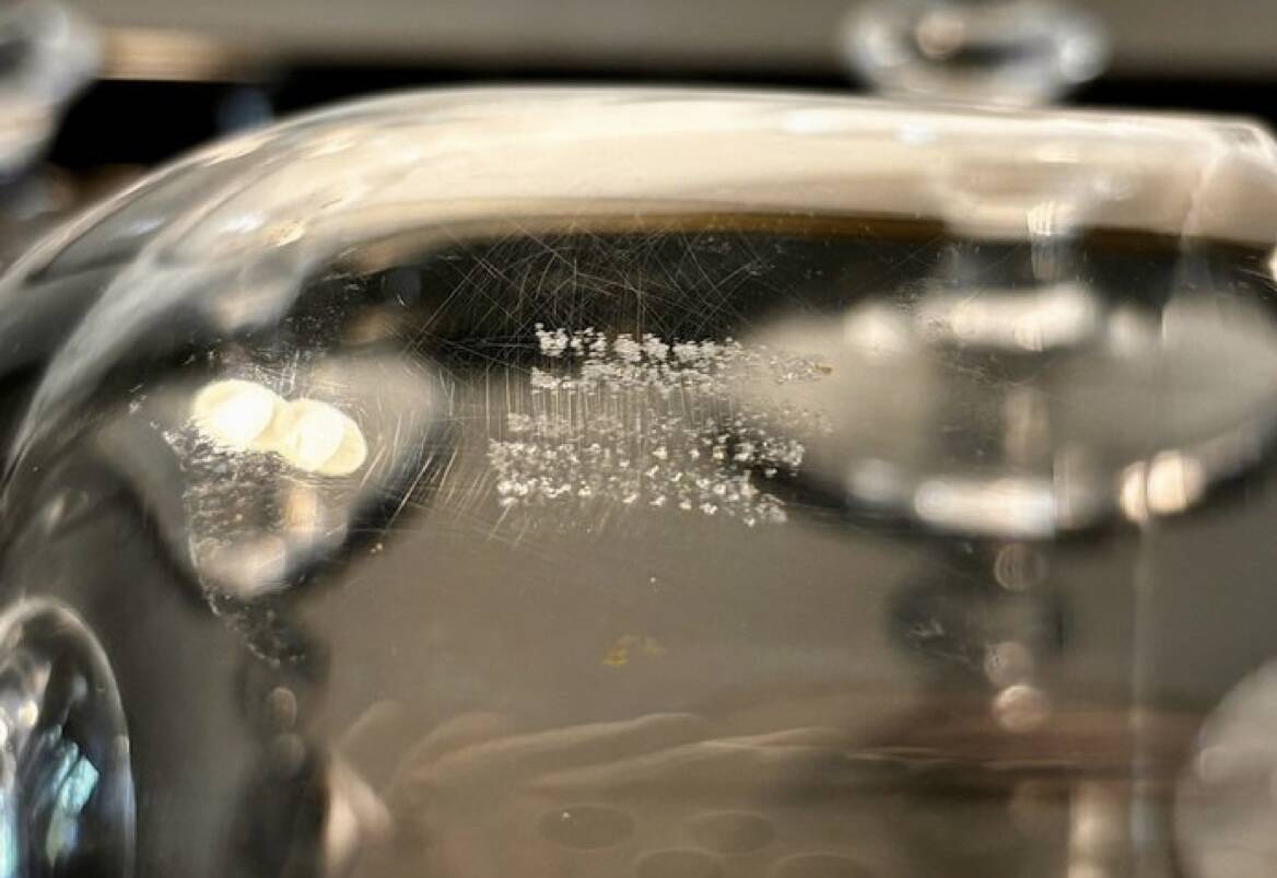 Large crystal beer or dessert glasses, 2 heights