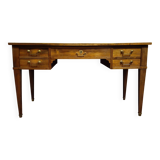 Flat desk from the Directoire period in walnut, 19th century work.