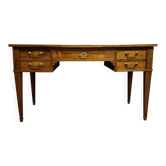 Bureau plat époque directoire en noyer, travail XIXᵉ siècle