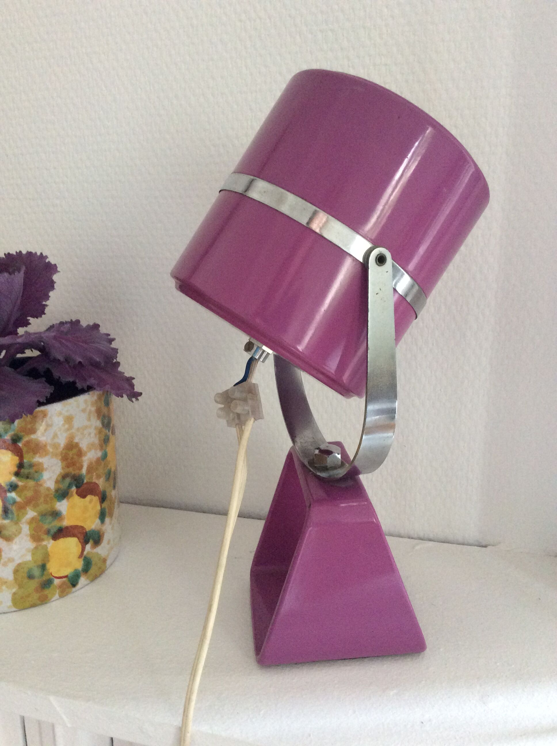Lamp purple 70s vintage