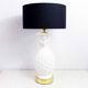 Table lamp ananas ceramic and brass 70s