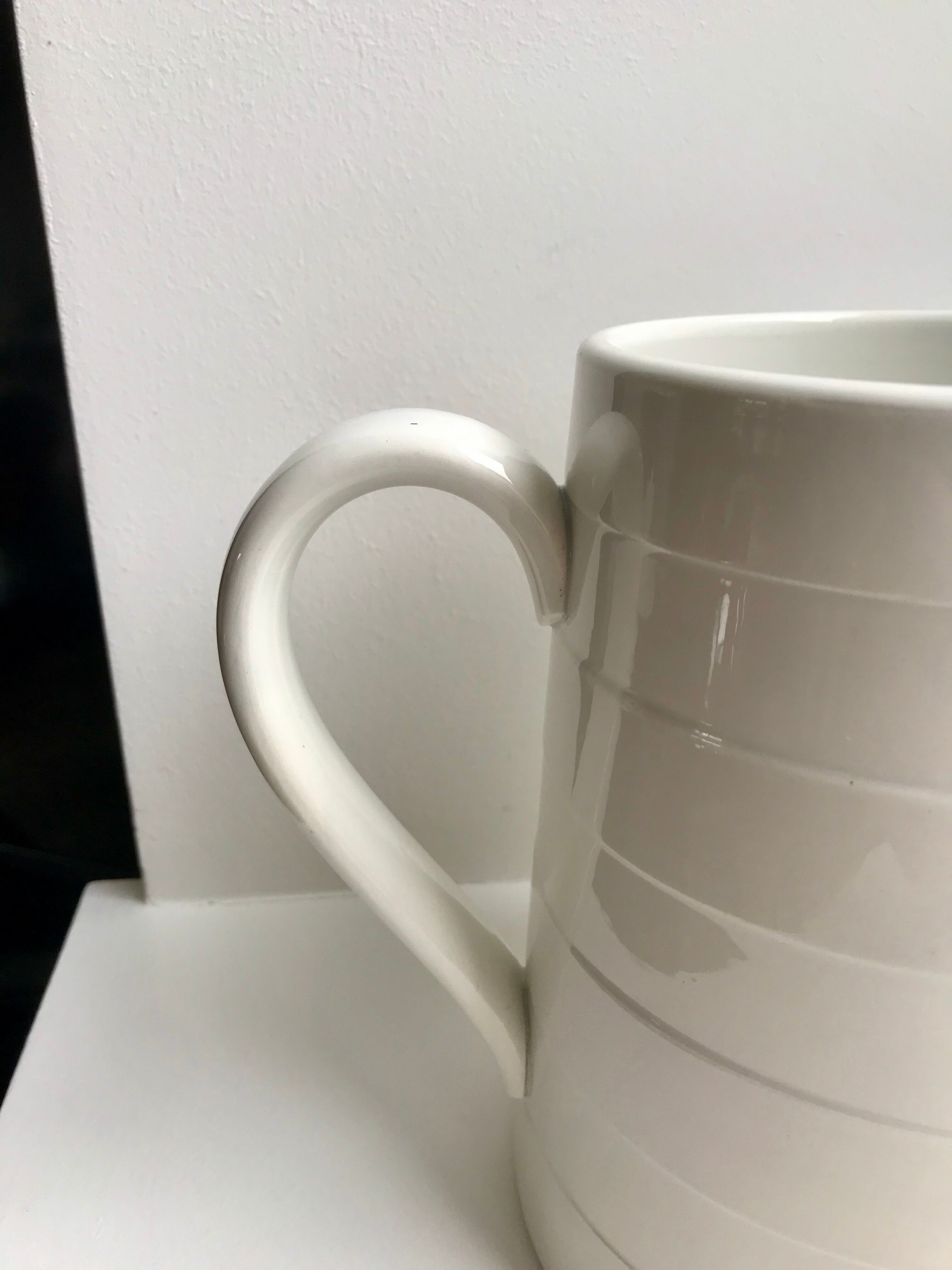 broc / pitcher Digoin Sarreguemines with striped embossed 30s-40s