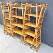 Étagère murale en bambou vintage, années 1970