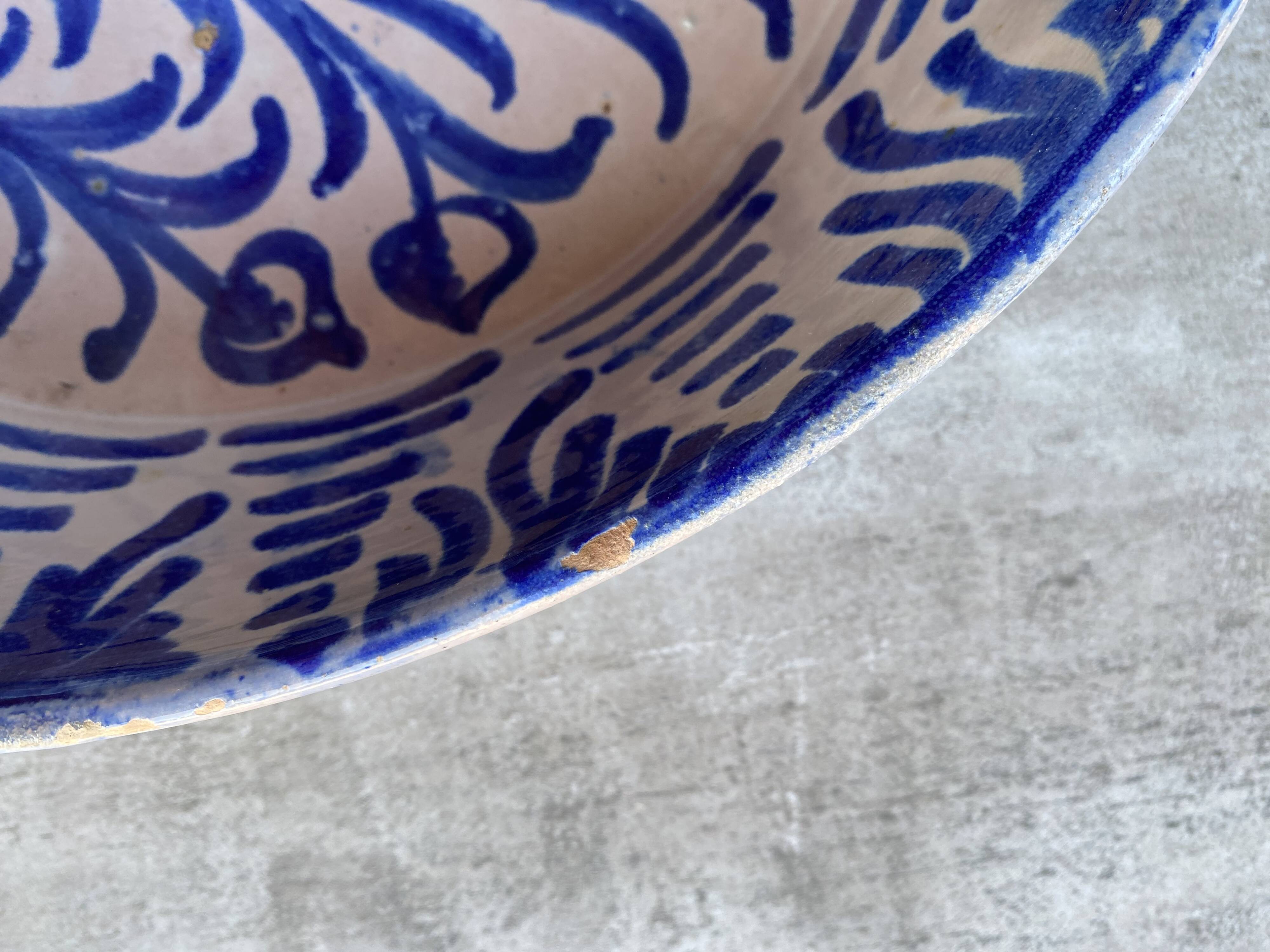 Large hollow ceramic dish from Spain