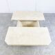 Vintage travertine hidden bar coffee table, 1970s