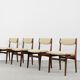 Chaise de salle à manger scandinave moderne en teck du milieu du siècle, années 1960, ensemble de 4