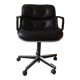 Black leather office chair by Charles Pollock for Knoll,1970