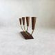 Teak and brass candlestick 1960s