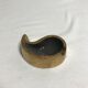 Ashtray old gilt bronze comma form vintage smoker object