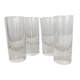 Set of 4 glass cups XL high ball 1970 in half crystal