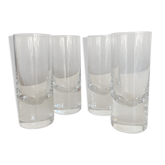 Set de 4 verre gobelets XL high ball 1970 en demi cristal