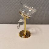 Bougeoir mural en métal plaqué or 24 carats et verre. par le danois altecco