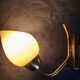 Wall lamp in brass and vintage opaline