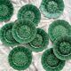 10 old dessert plates in Sarreguemines vine leaf slip