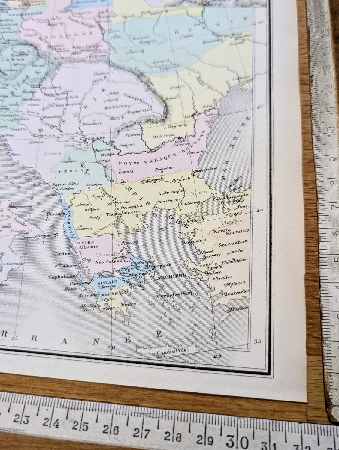 Feudal Europe, original map printed in 1879.