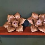 Paire d'appliques Masca fleurs