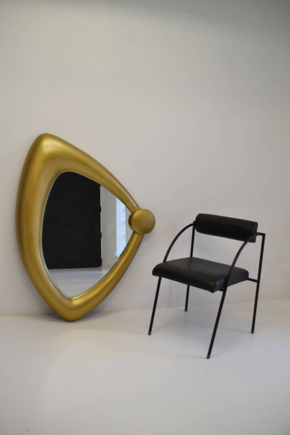 Large free-form Italian mirror 1980