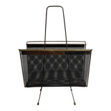 Vintage gold magazine rack from the 1960s.