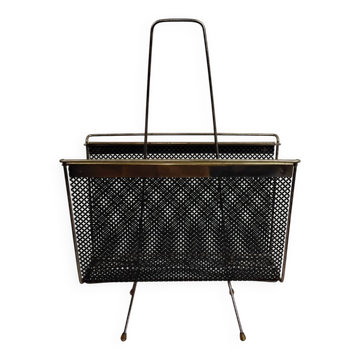 Porte-revues vintage doré années 60