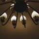Fog & Mørup 18-Arm Brass and Opaline Glass Tulip Chandelier