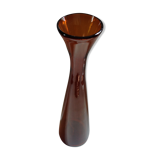 Amber glass vase