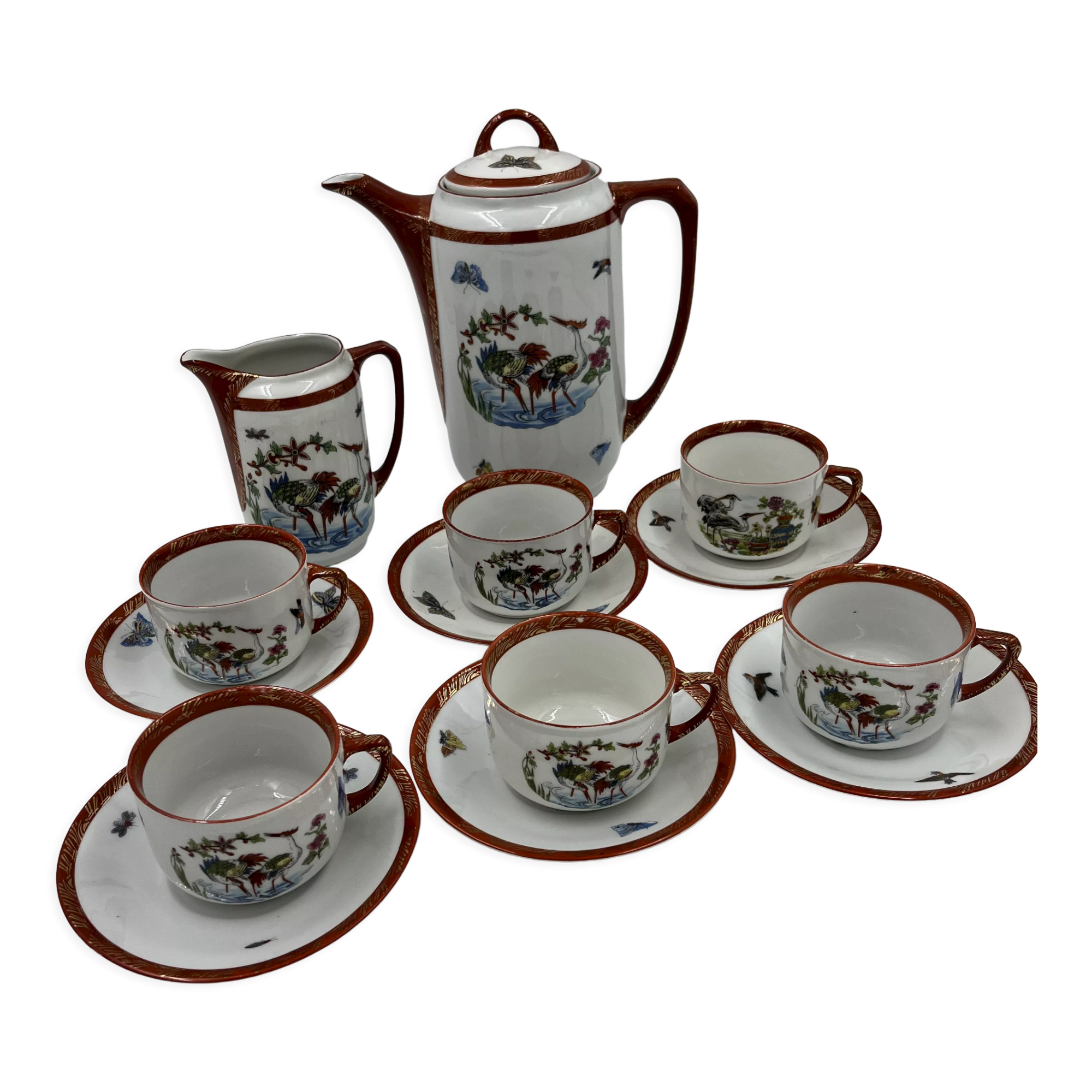 Japanese décor coffee service