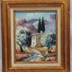 Huile sur toile signée Robert Mogisse XXème paysage provence cadre doré