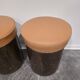 1970s Vintage Wooden Stool – Faux Leather Cushion & Aluminium Trim