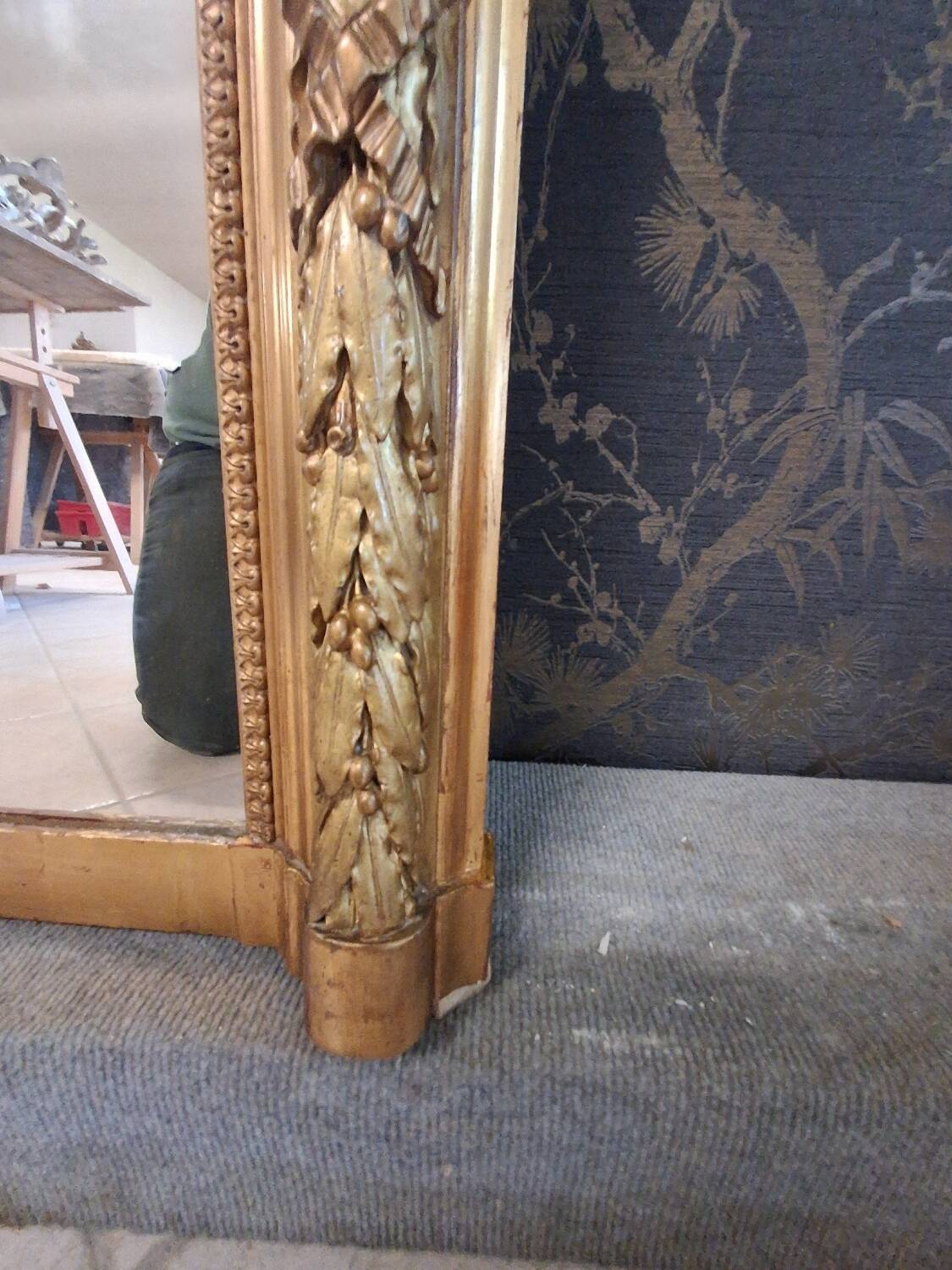 19th century mirror 180x126
