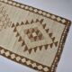 Decorative Vintage White Wool Runner Rug sku 2072