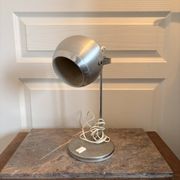 Old Vintage Retro Industrial Silver Metal Eyeball Lamp