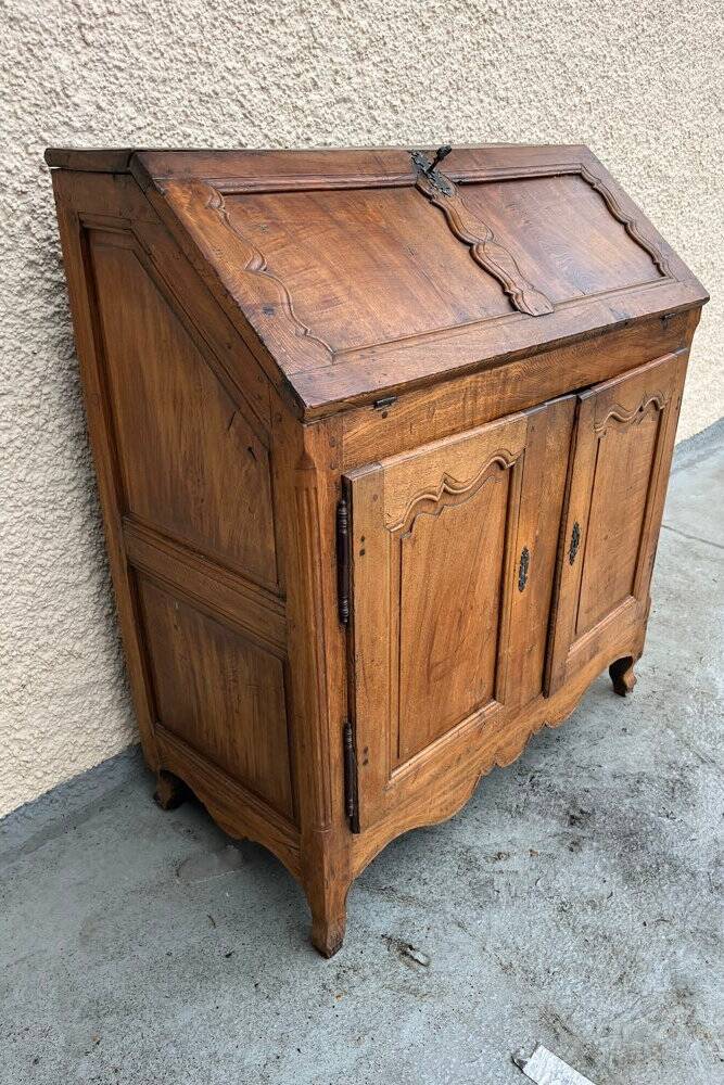 19th-century walnut secretary