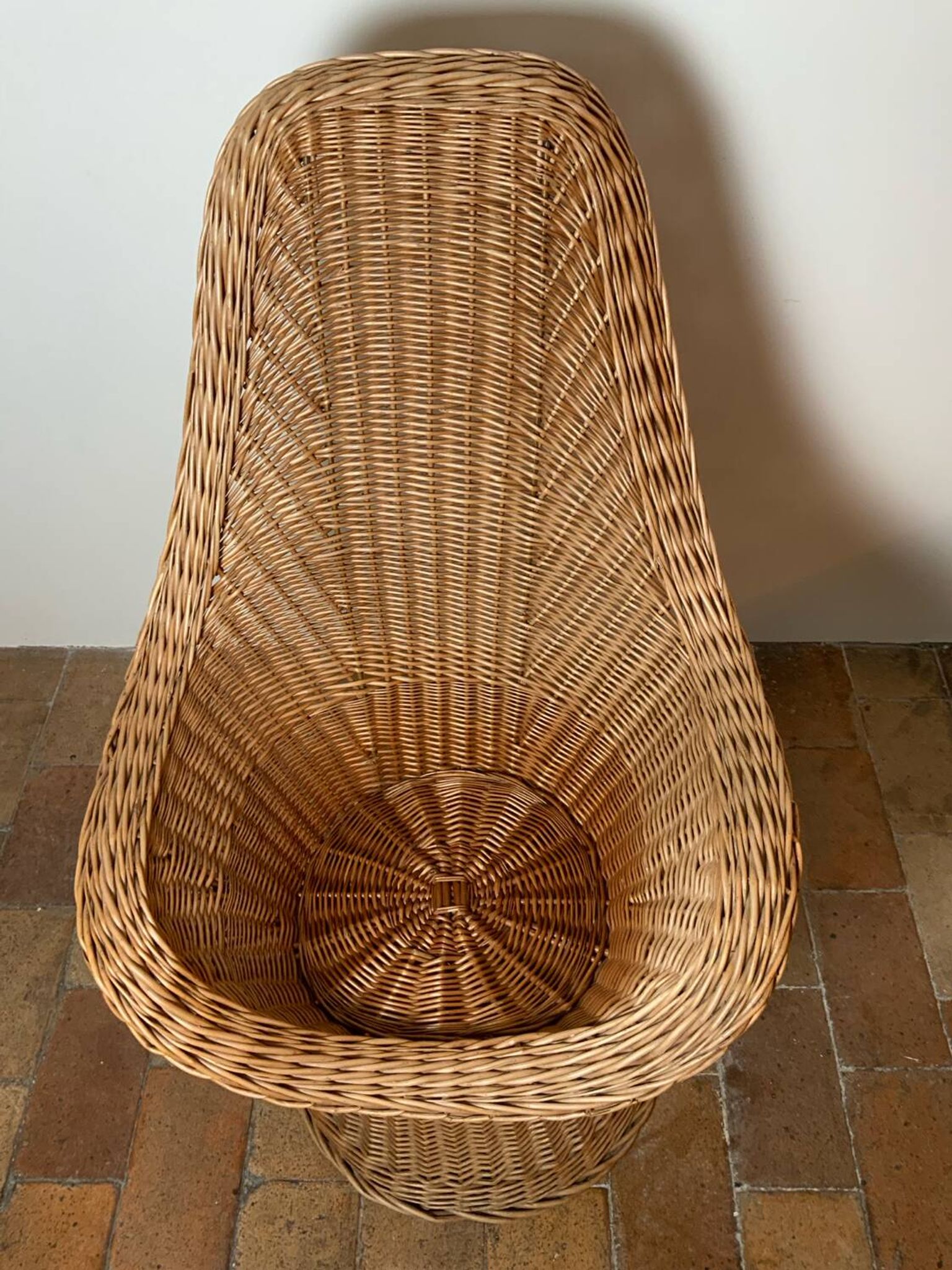 Fauteuil en osier tressé