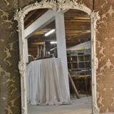Large Louis XV style mirror with white rocaille