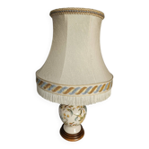 Vintage Moustiers earthenware lamp