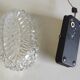 Ceiling light or oval wall light in moulded glass - mid 20th century.