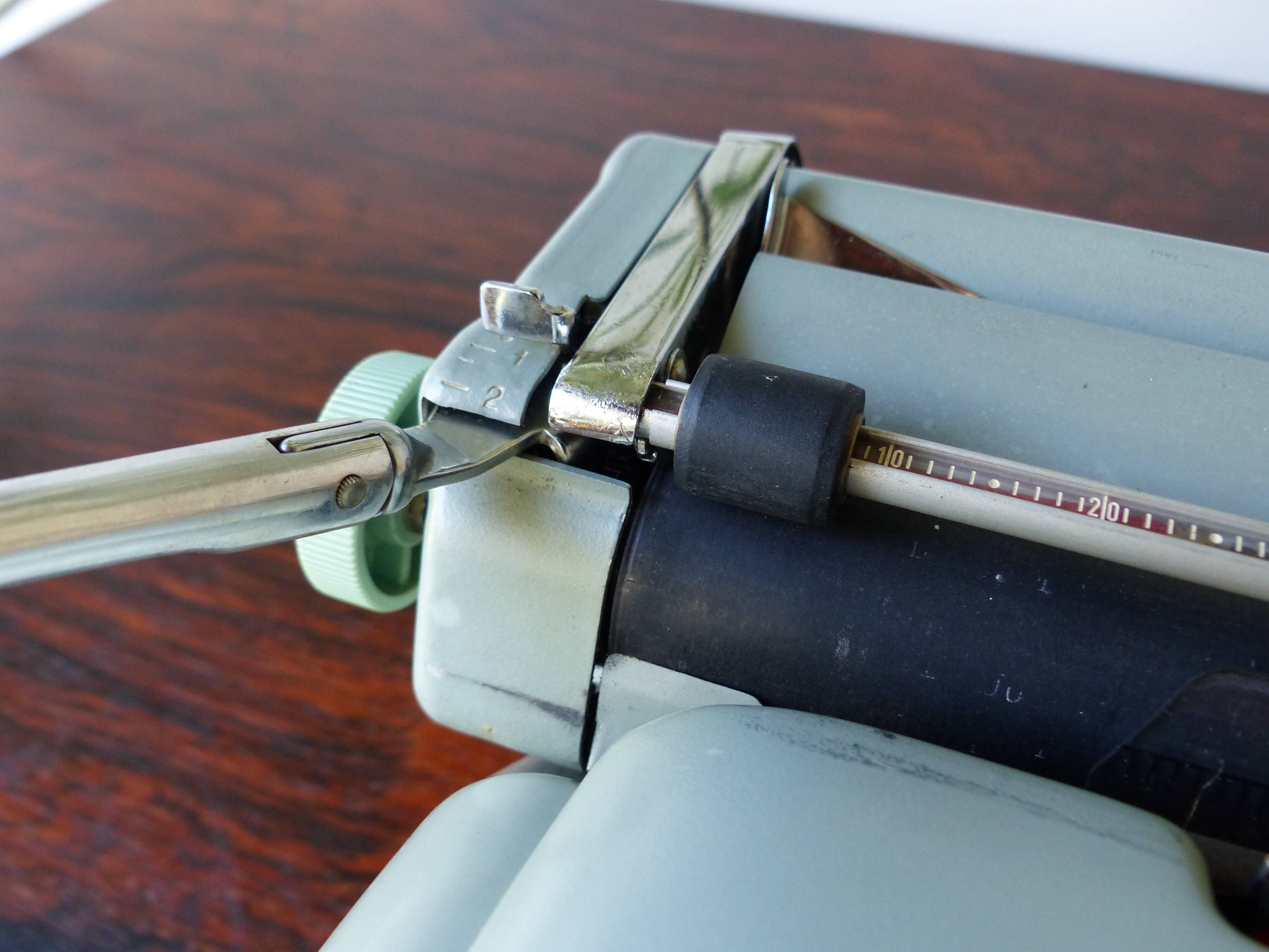 Mint green Hermes 3000 typewriter