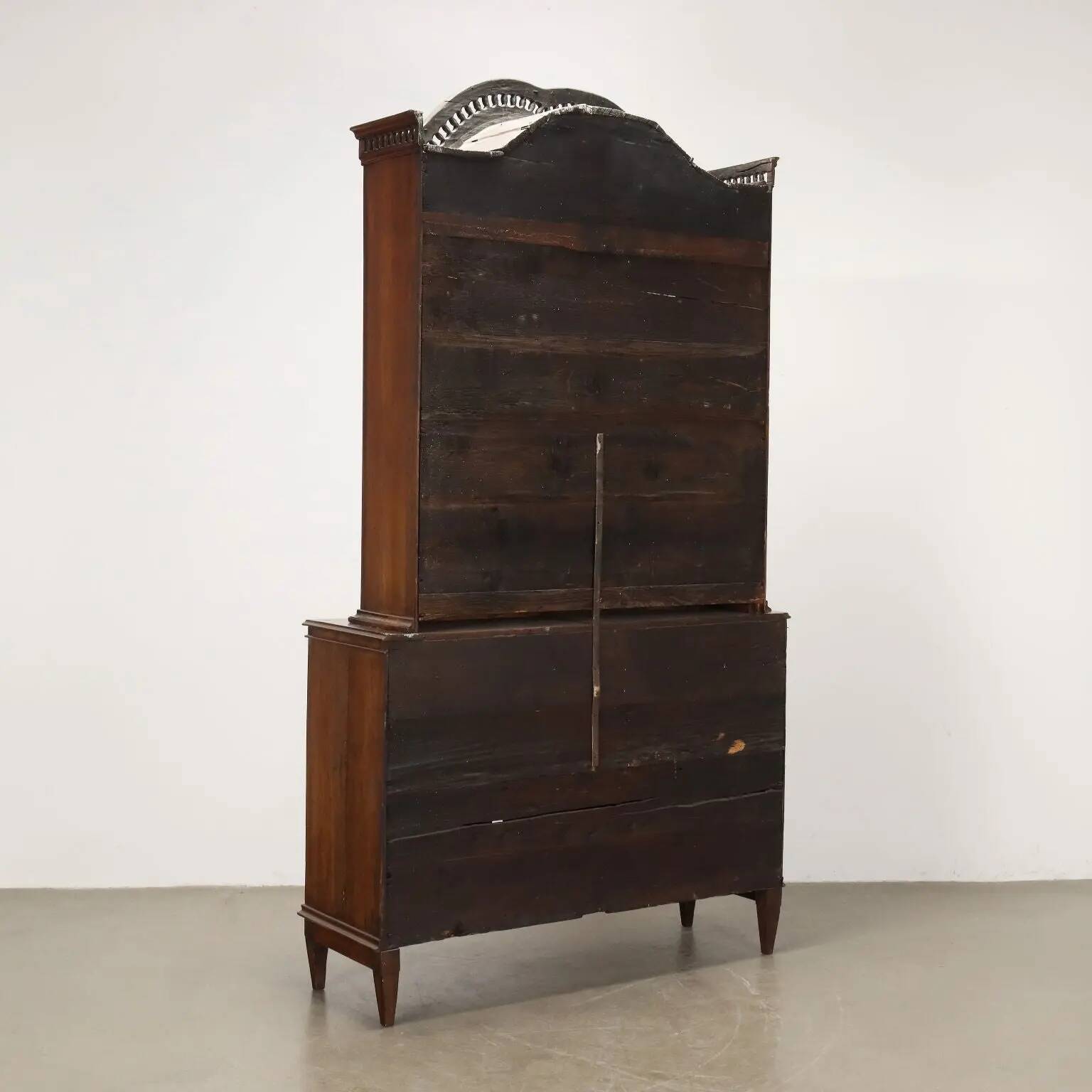 Antique walnut buffet in neoclassical style, 19th century